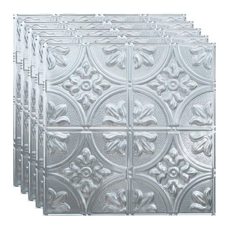 Fasade Traditional Syle # 2 - 23-3/4 X 23-3/4 PVC Lay In Tile In Brushed Aluminum -